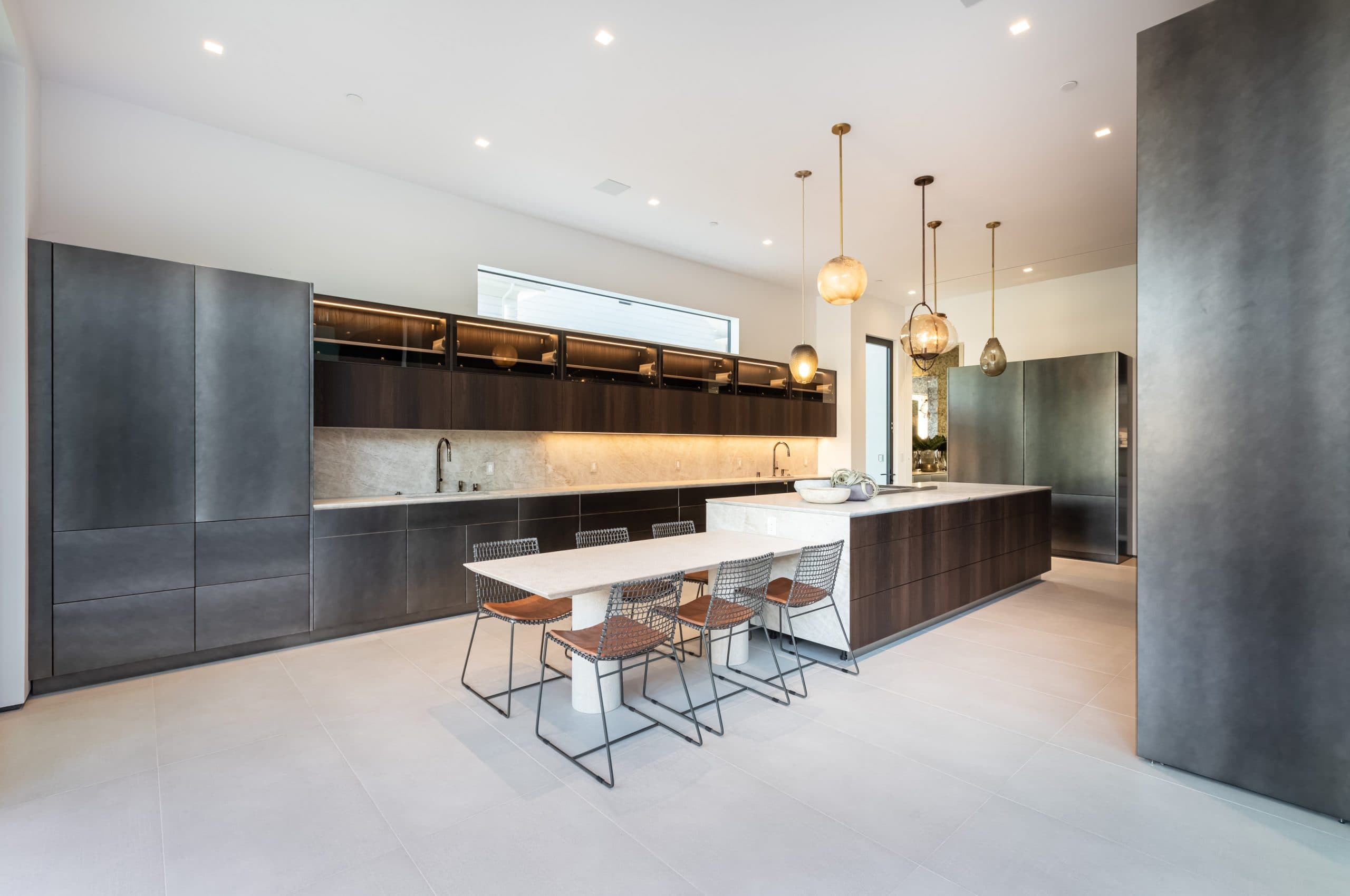Custom cabinetry in a completed kitchen remodel