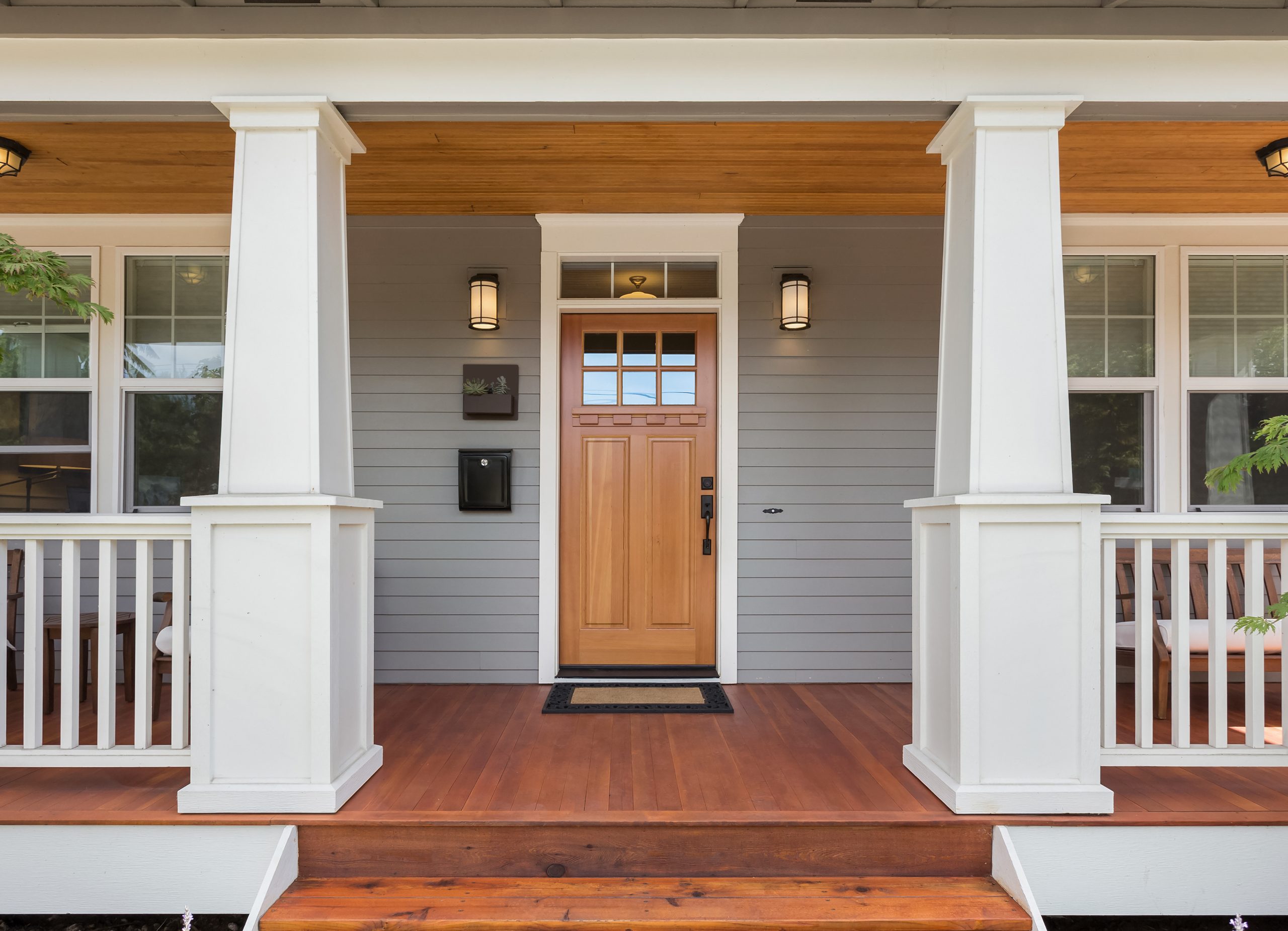 Covered porch entry